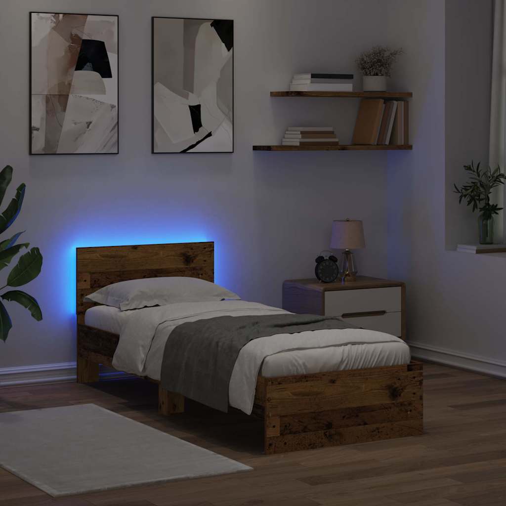 Krevetna konstrukcija Staro drvo 75 x 190 cm Konstruirano drvo