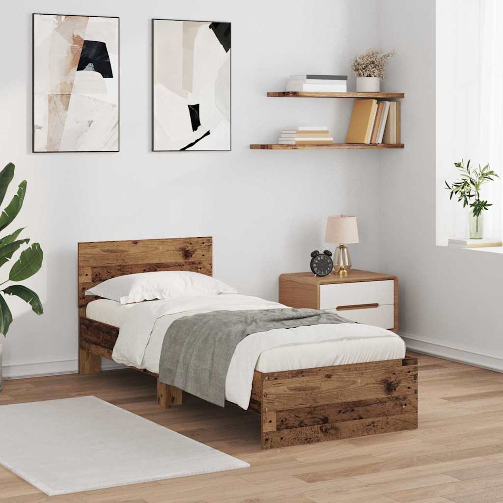 Krevetna konstrukcija Staro drvo 75 x 190 cm Konstruirano drvo
