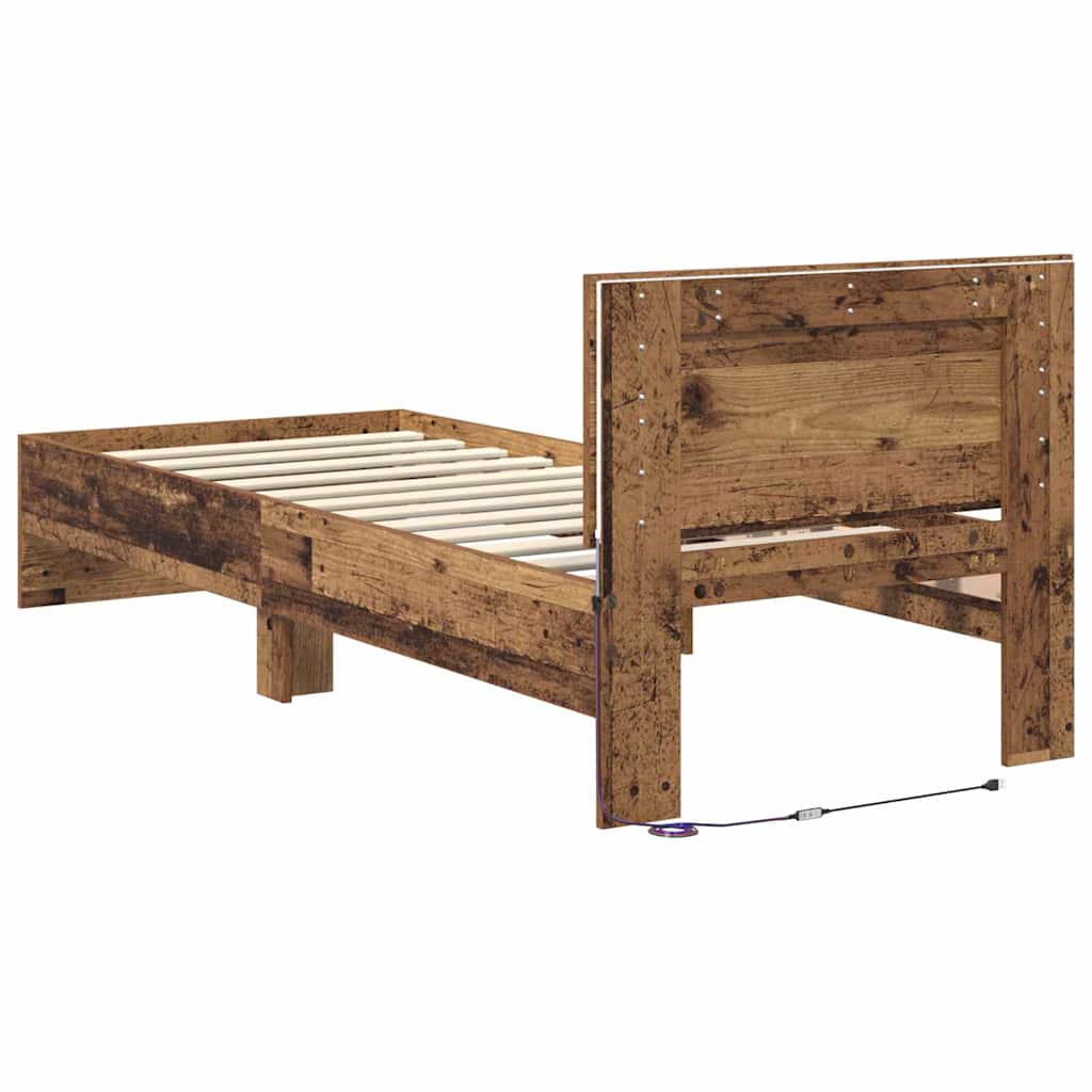 Krevetna konstrukcija Staro drvo 75 x 190 cm Konstruirano drvo