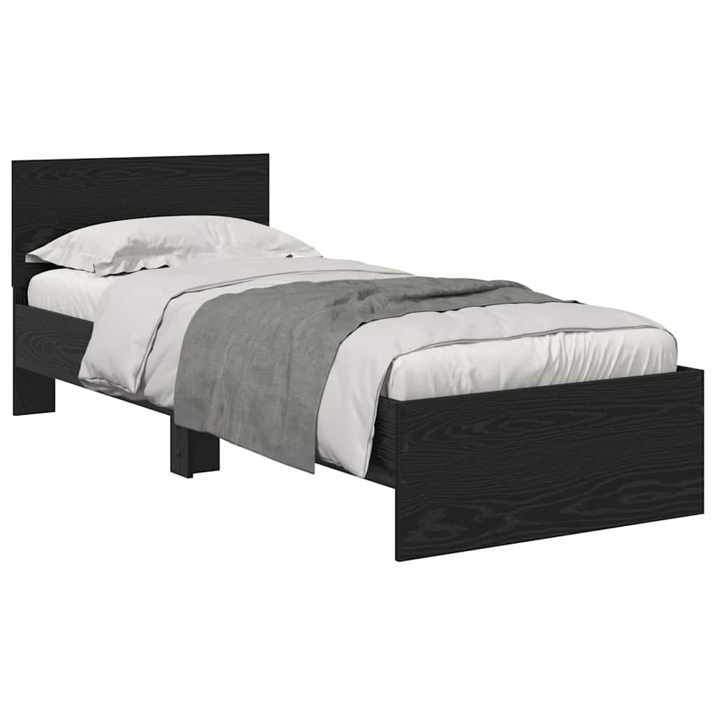 Krevetna konstrukcija Crni hrast 75 x 190 cm Konstruirano drvo