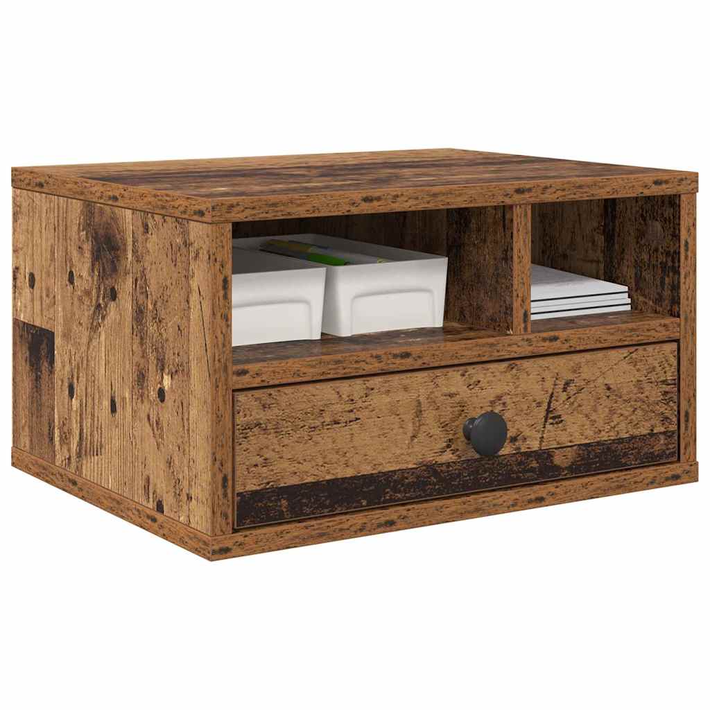 Držač za printer Staro drvo 40 x 32 x 24 cm Konstruirano drvo