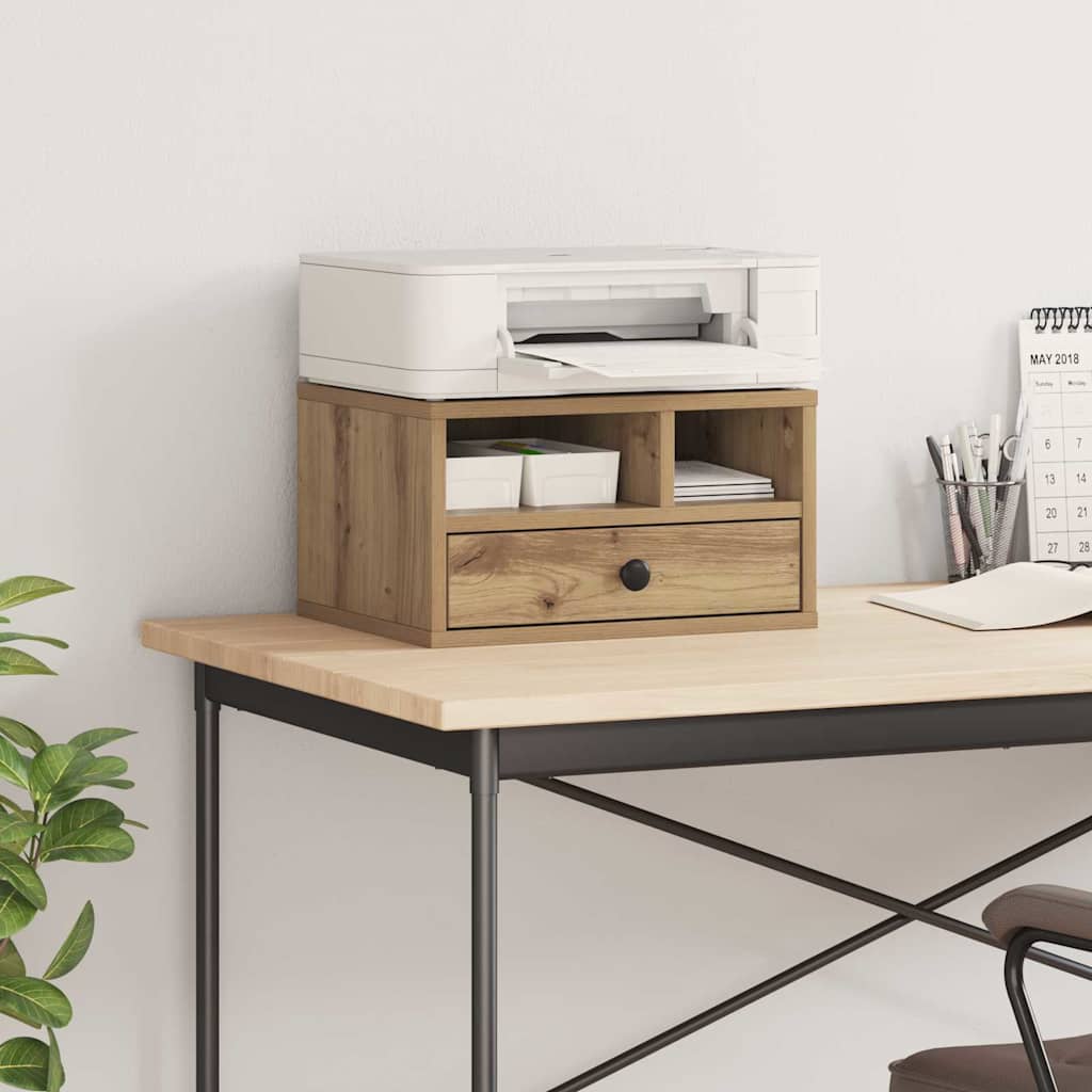 Držač za printer s ladicama Umjetnički hrast 40 x 32 x 24 cm