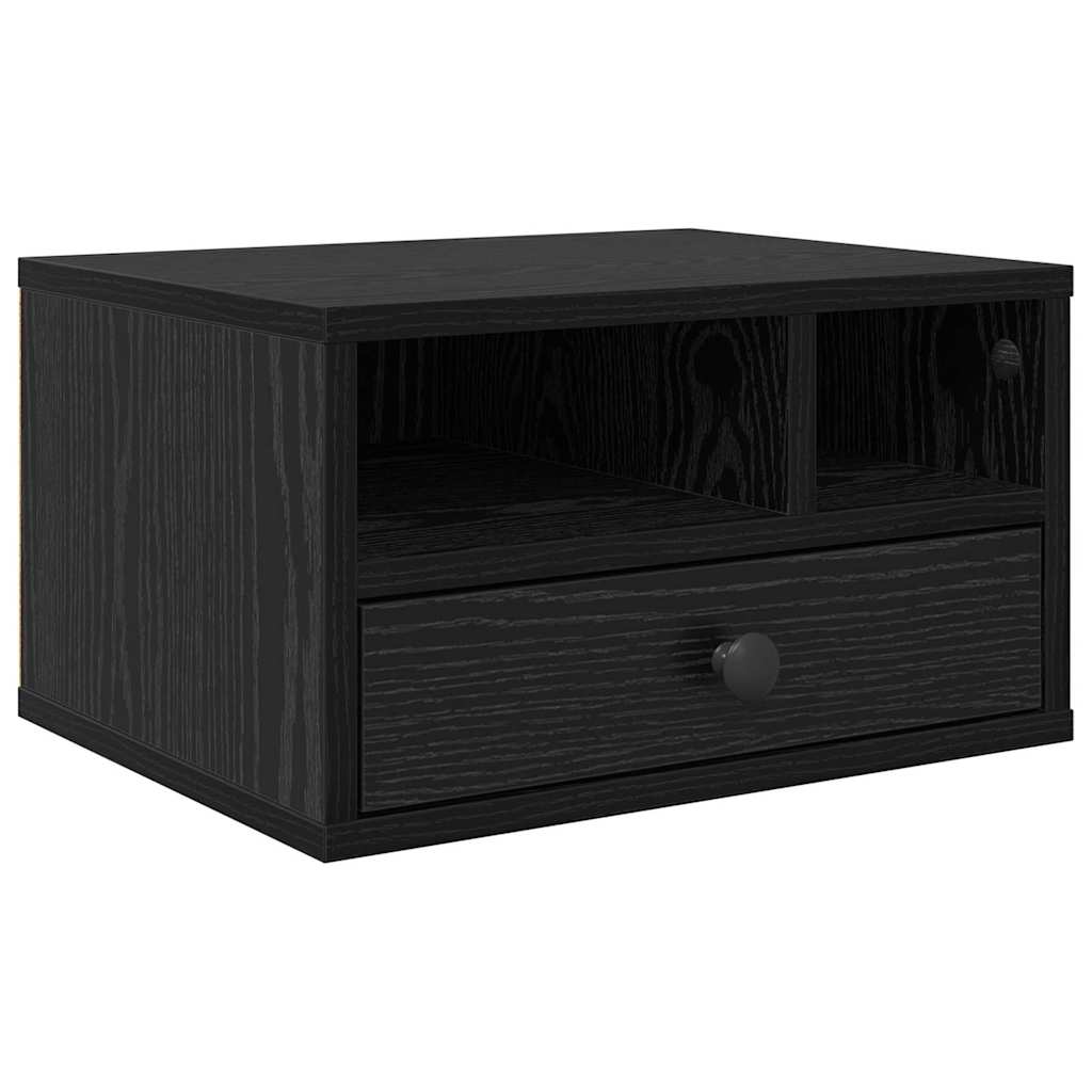 Držač za printer Crni hrast 40 x 32 x 24 cm Konstruirano drvo