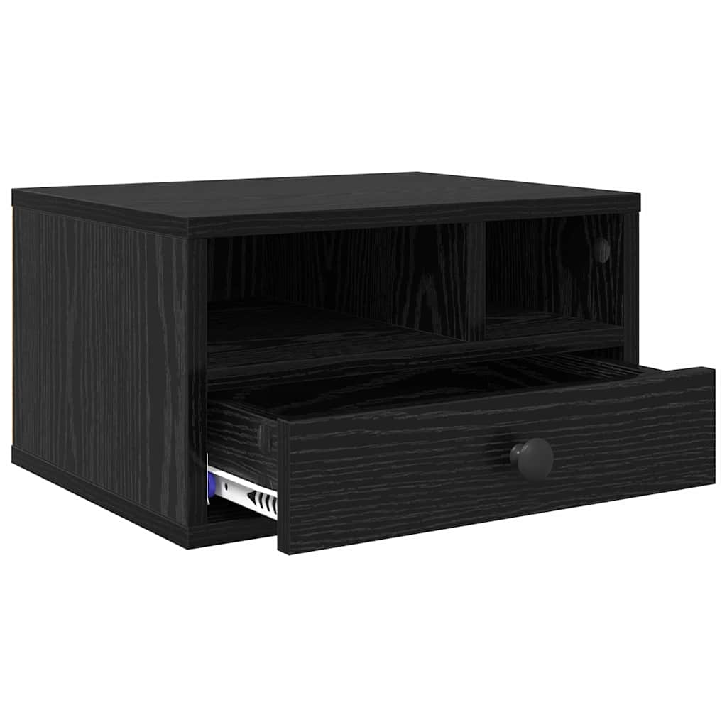 Držač za printer Crni hrast 40 x 32 x 24 cm Konstruirano drvo