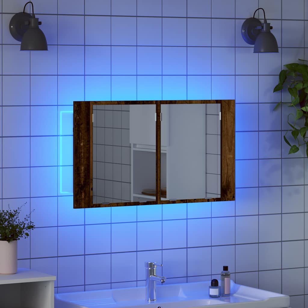 Kupaonski ormar s ogledalom Zidne Staro drvo 80 x 12 x 45 cm