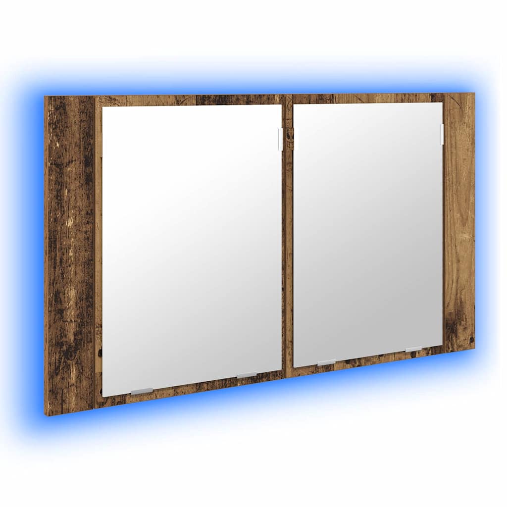 Kupaonski ormar s ogledalom Zidne Staro drvo 80 x 12 x 45 cm