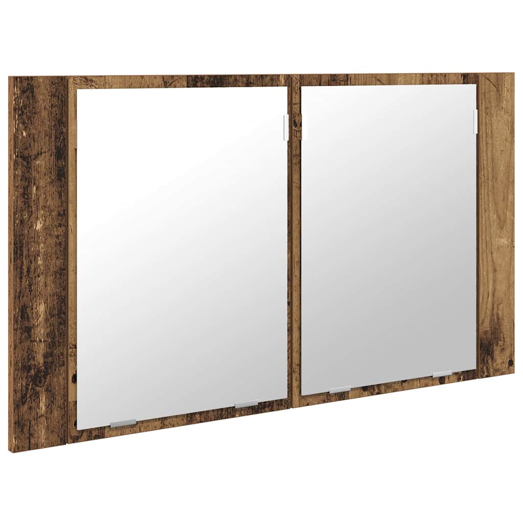 Kupaonski ormar s ogledalom Zidne Staro drvo 80 x 12 x 45 cm