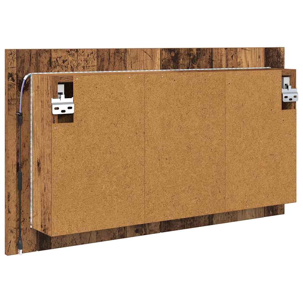 Kupaonski ormar s ogledalom Zidne Staro drvo 80 x 12 x 45 cm