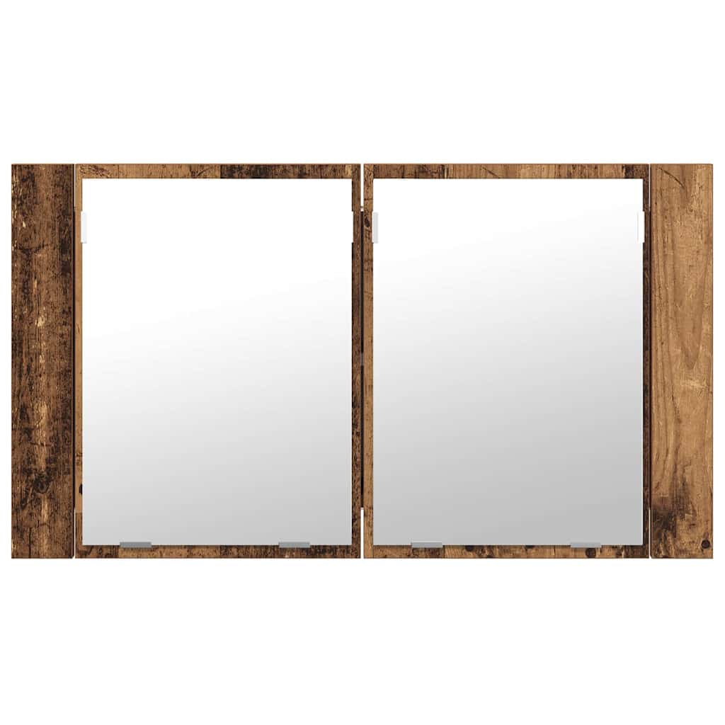 Kupaonski ormar s ogledalom Zidne Staro drvo 80 x 12 x 45 cm