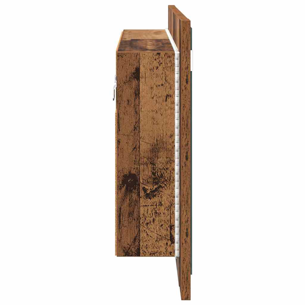 Kupaonski ormar s ogledalom Zidne Staro drvo 80 x 12 x 45 cm