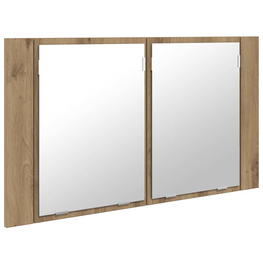 Kupaonski ormar s ogledalom Umjetnički hrast 80 x 12 x 45 cm