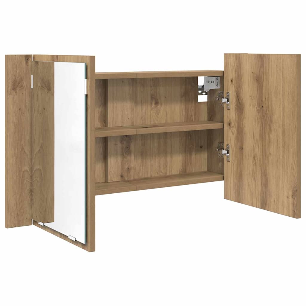 Kupaonski ormar s ogledalom Umjetnički hrast 80 x 12 x 45 cm