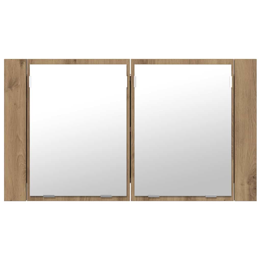 Kupaonski ormar s ogledalom Umjetnički hrast 80 x 12 x 45 cm