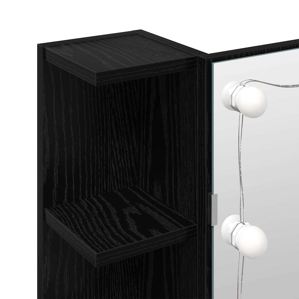 Ogledalo ormar Crni hrast 70 x 16,5 x 60 cm Konstruirano drvo