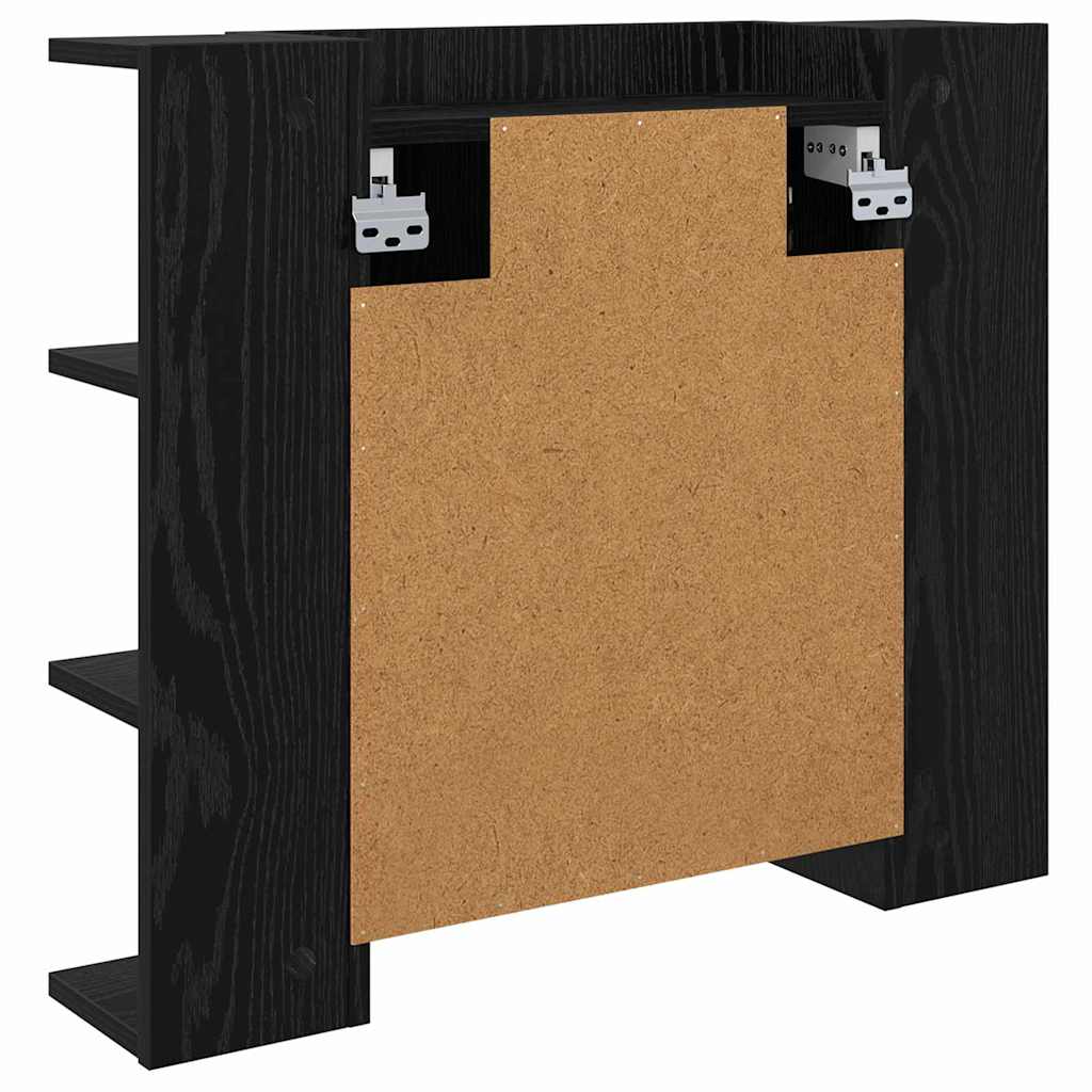 Ogledalo ormar Crni hrast 70 x 16,5 x 60 cm Konstruirano drvo
