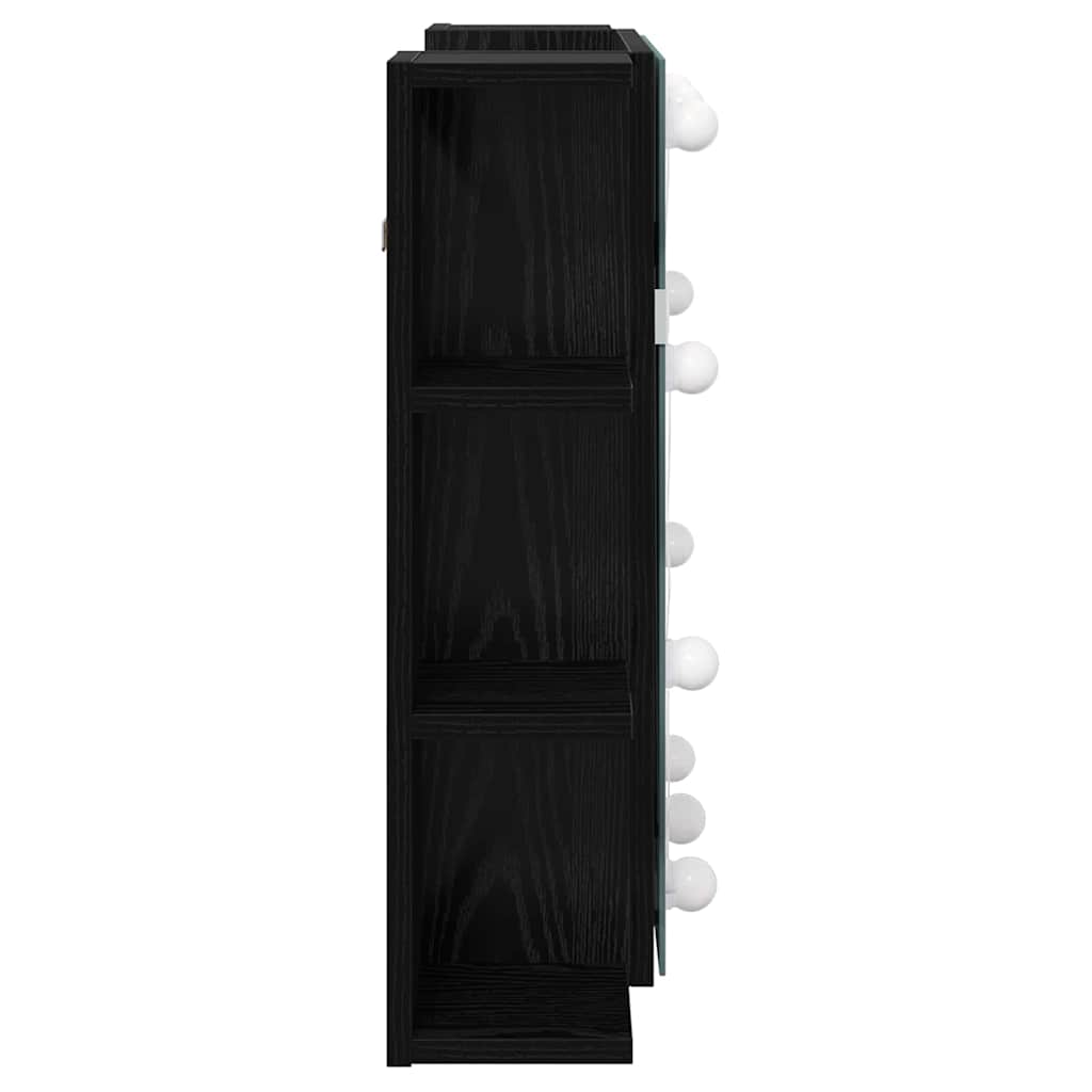 Ogledalo ormar Crni hrast 70 x 16,5 x 60 cm Konstruirano drvo