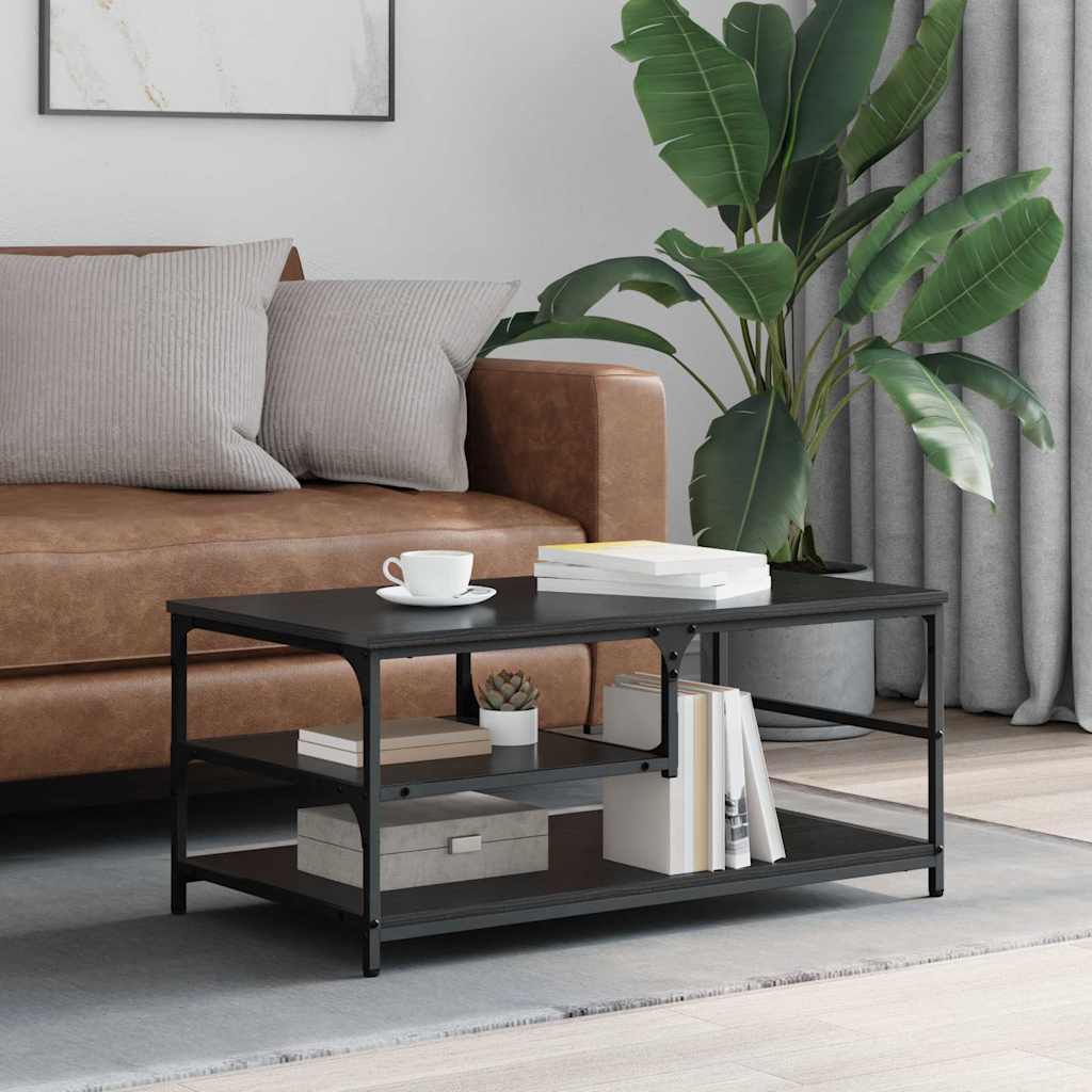 Kava Stol Crni hrast 90 x 49 x 40 cm Konstruirano drvo