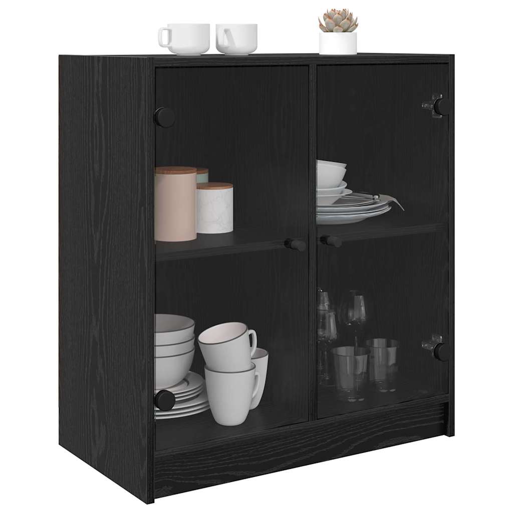 Pomoćni ormarić Crni hrast 68 x 37 x 75,5 cm Konstruirano drvo