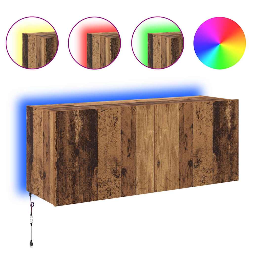 TV zidni ormar Staro drvo 100 x 35 x 41 cm Konstruirano drvo
