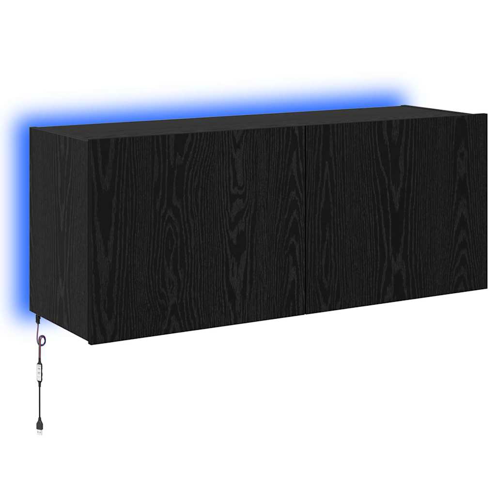 TV zidni ormar Crni hrast 100 x 35 x 41 cm Konstruirano drvo