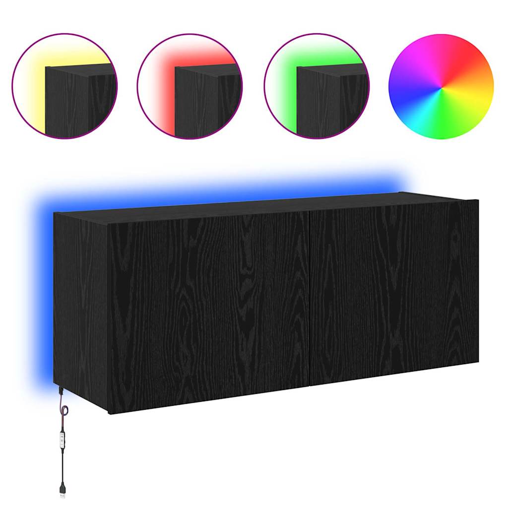 TV zidni ormar Crni hrast 100 x 35 x 41 cm Konstruirano drvo