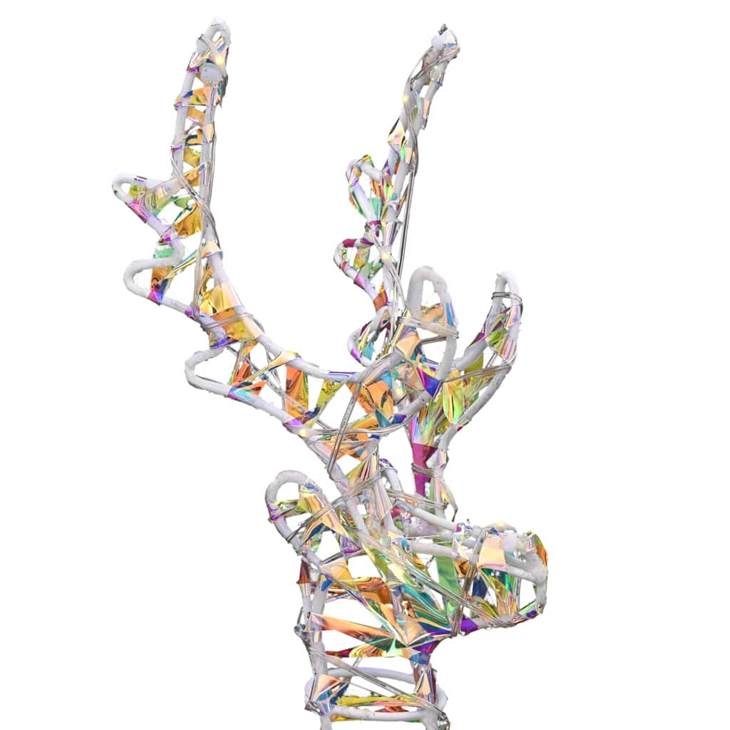 Reindeer vuče saonice Topla bijela 30 x 12 x 54,5 cm PET