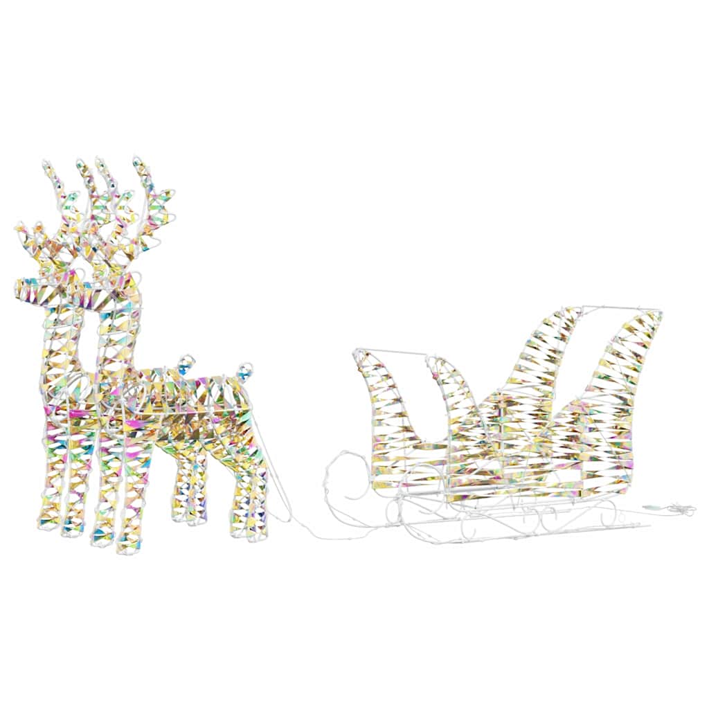 Reindeer vuče saonice Topla bijela 30 x 12 x 54,5 cm PET