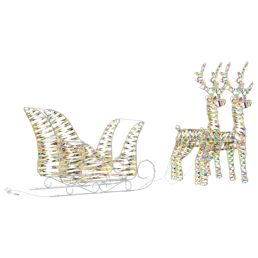 Reindeer vuče saonice Topla bijela 30 x 12 x 54,5 cm PET