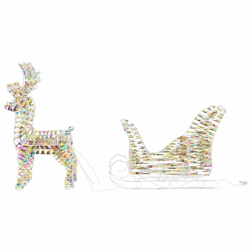 Reindeer vuče saonice Topla bijela 30 x 12 x 54,5 cm PET