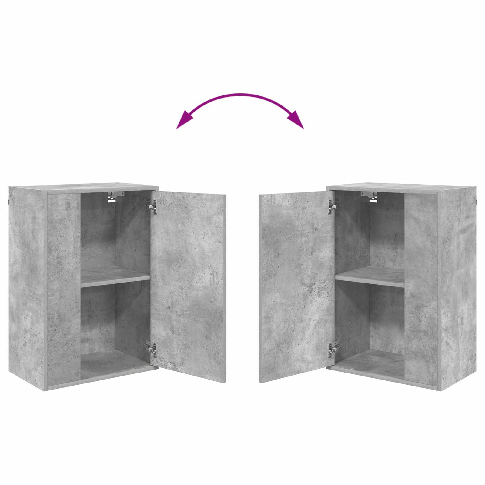 Set TV komoda Zidne 4 pcs Betonski sivi Konstruirano drvo