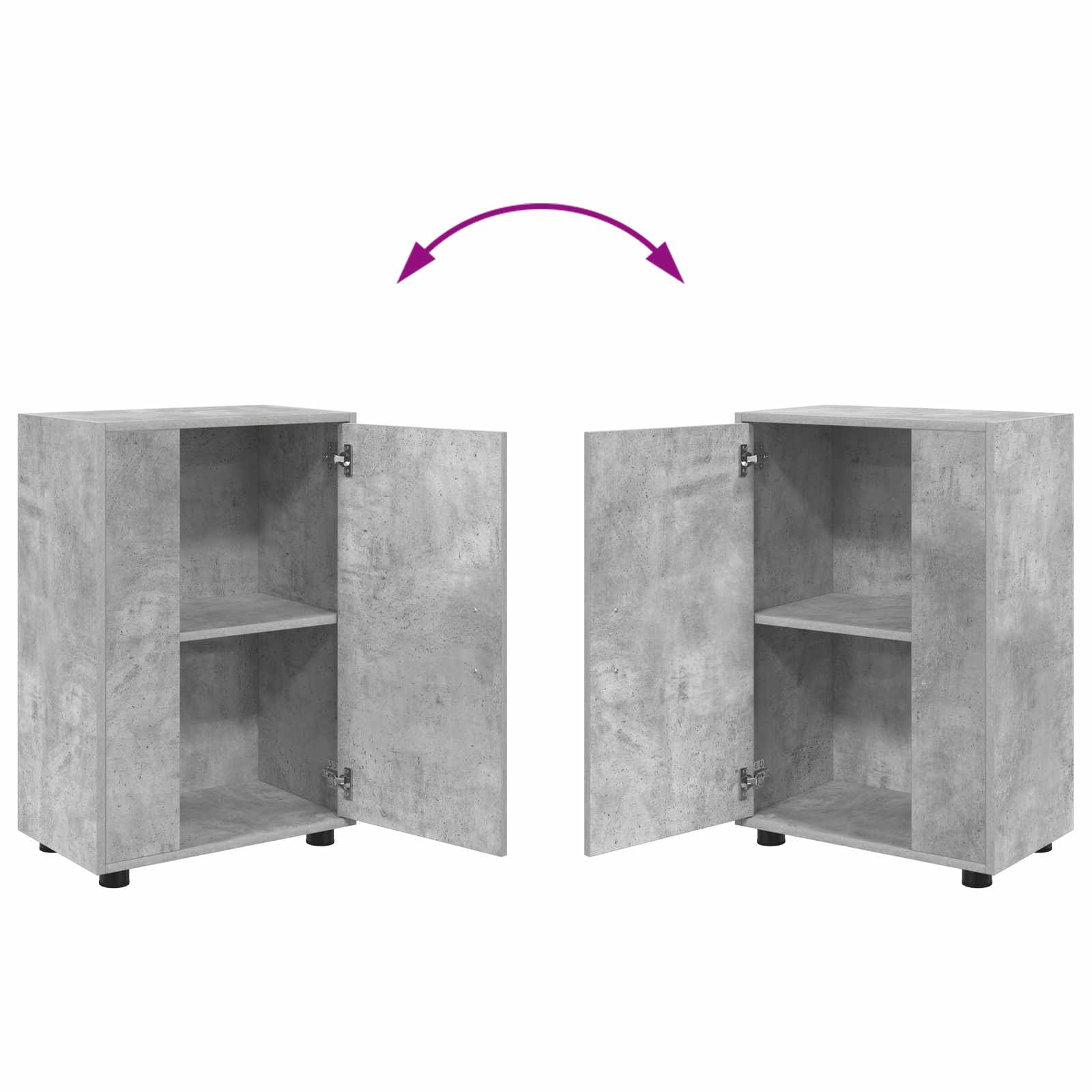 Set TV komoda Zidne 4 pcs Betonski sivi Konstruirano drvo
