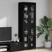 Highboard FLORIN Crna 60 x 35 x 182 cm Konstruirano drvo
