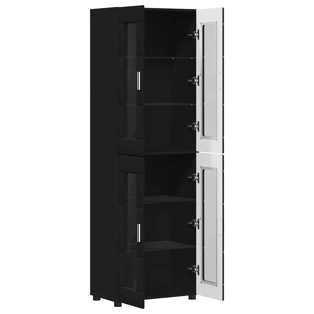 Highboard FLORIN Crna 60 x 35 x 182 cm Konstruirano drvo