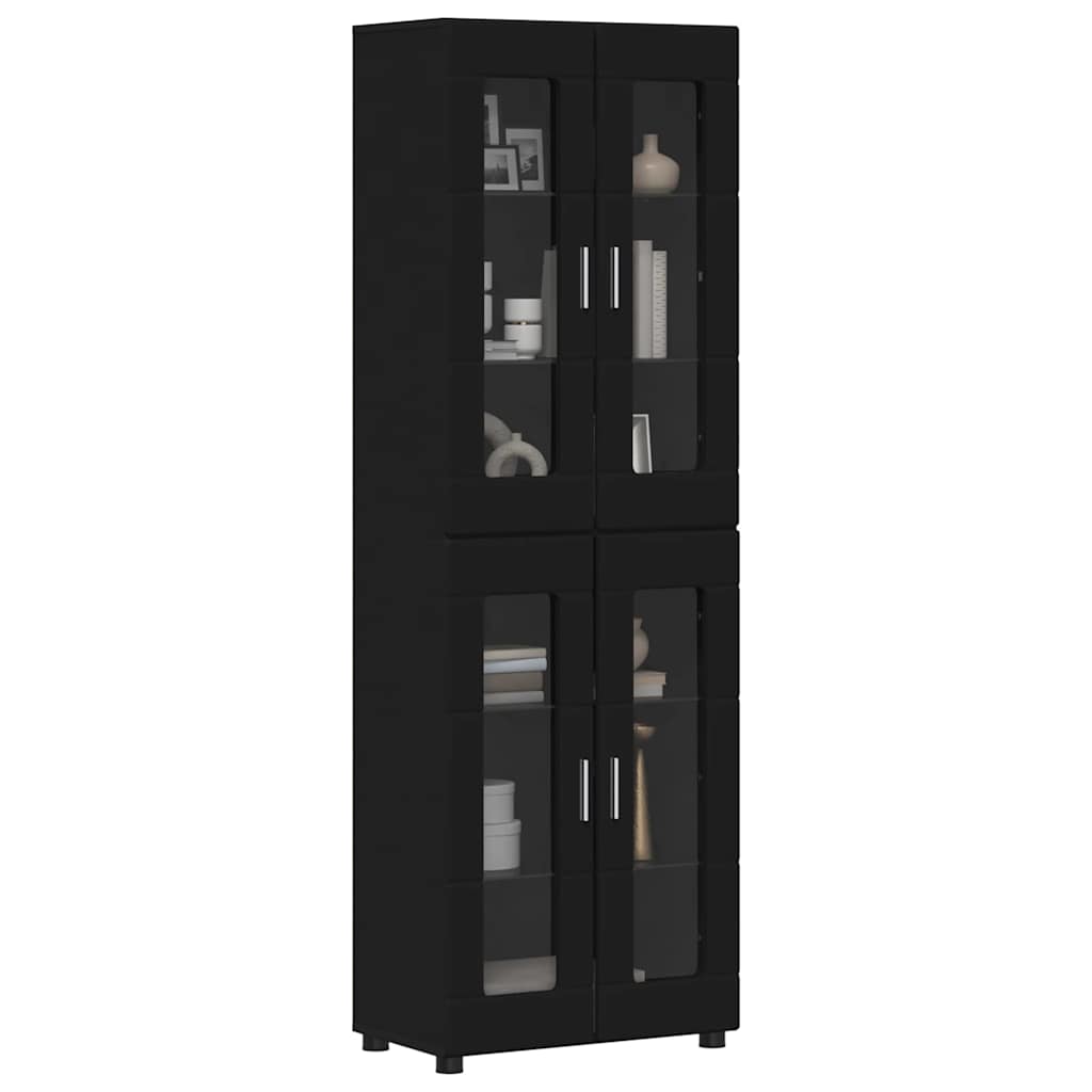 Highboard FLORIN Crna 60 x 35 x 182 cm Konstruirano drvo