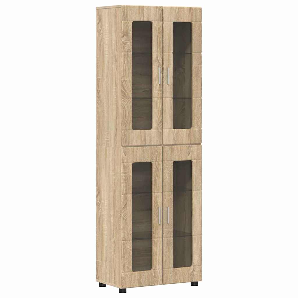 Highboard s policom FLORIN Sonoma hrast 60 x 35 x 182 cm