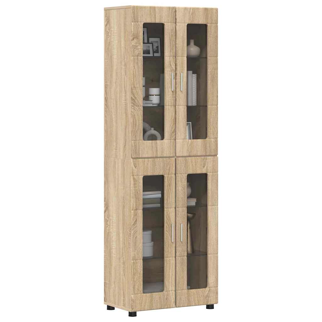 Highboard s policom FLORIN Sonoma hrast 60 x 35 x 182 cm