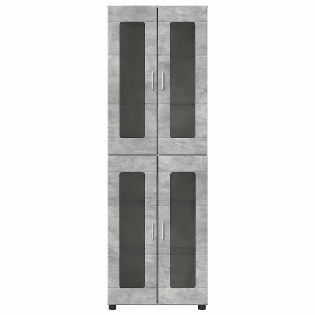 Highboard s policom FLORIN Betonski sivi 60 x 35 x 182 cm