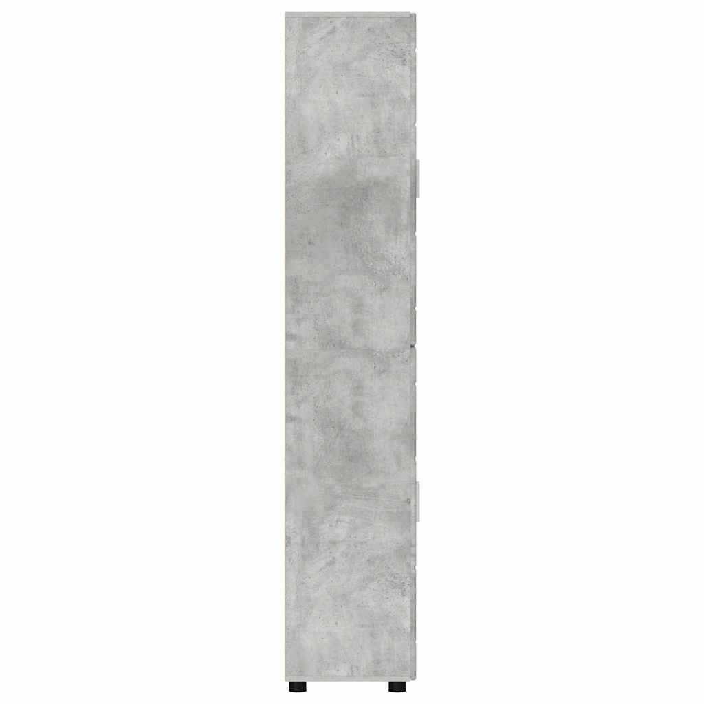 Highboard s policom FLORIN Betonski sivi 60 x 35 x 182 cm