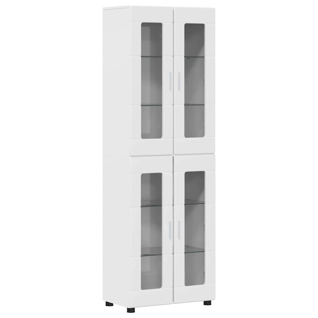 Highboard s policom FLORIN Visoki sjaj bijela 60 x 35 x 182 cm