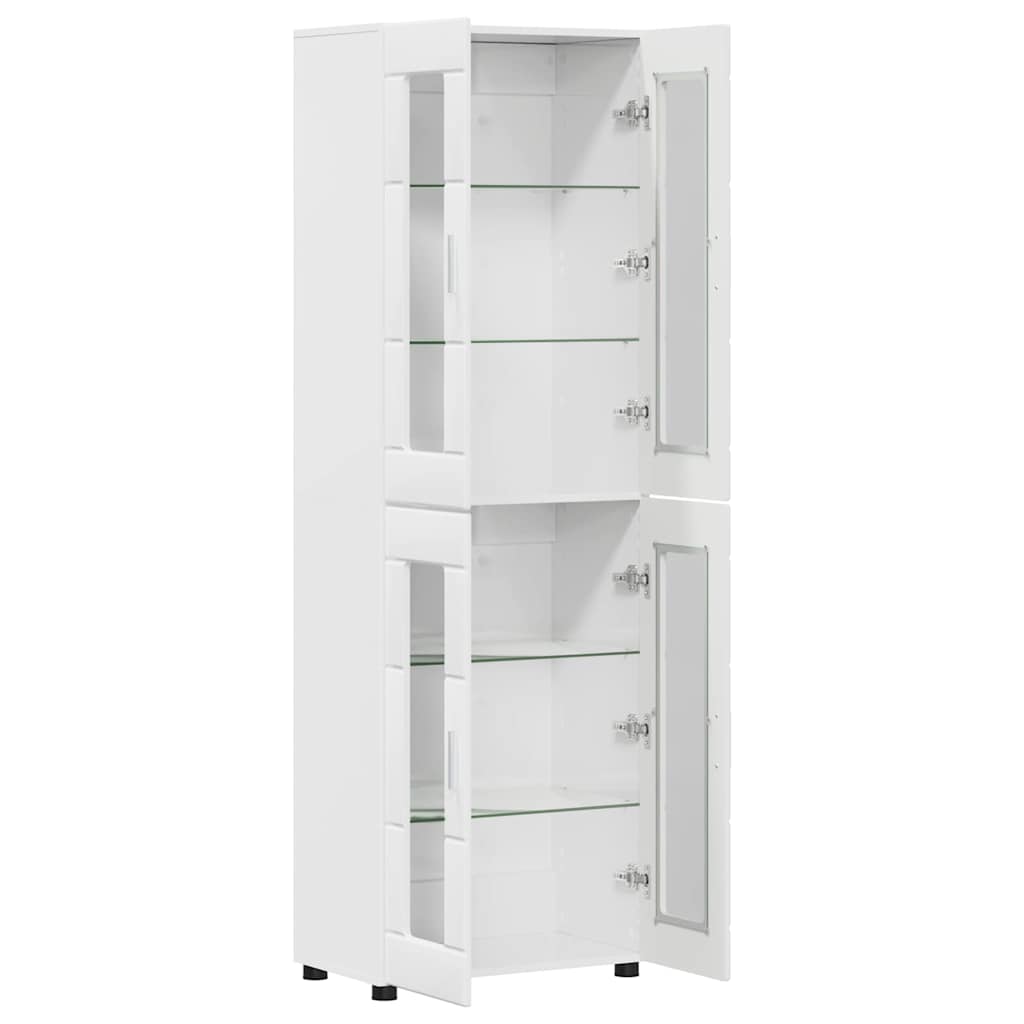 Highboard s policom FLORIN Visoki sjaj bijela 60 x 35 x 182 cm