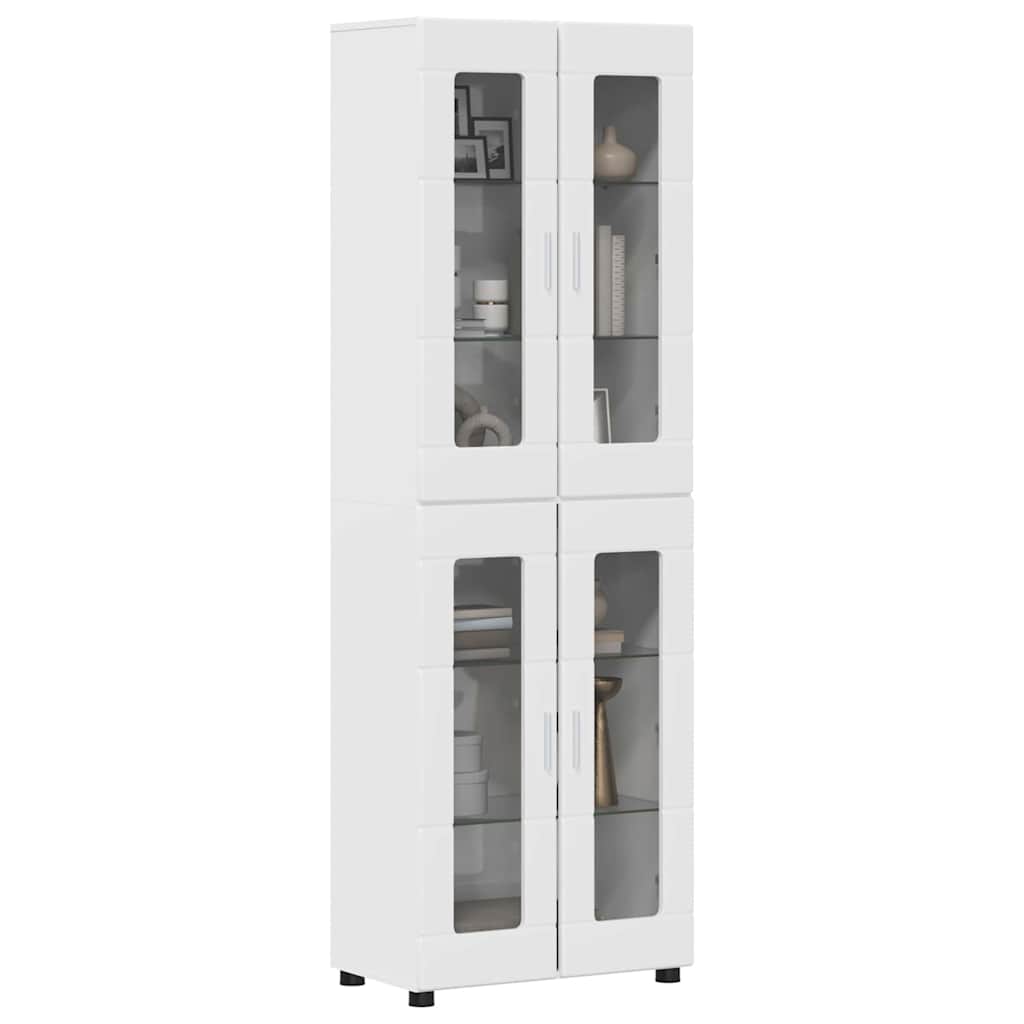 Highboard s policom FLORIN Visoki sjaj bijela 60 x 35 x 182 cm