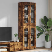 Highboard s policom FLORIN Dimljeni hrast 60 x 35 x 182 cm