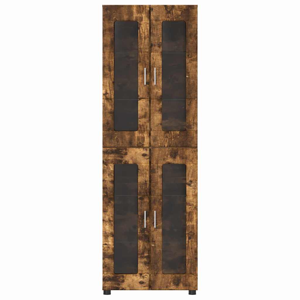 Highboard s policom FLORIN Dimljeni hrast 60 x 35 x 182 cm