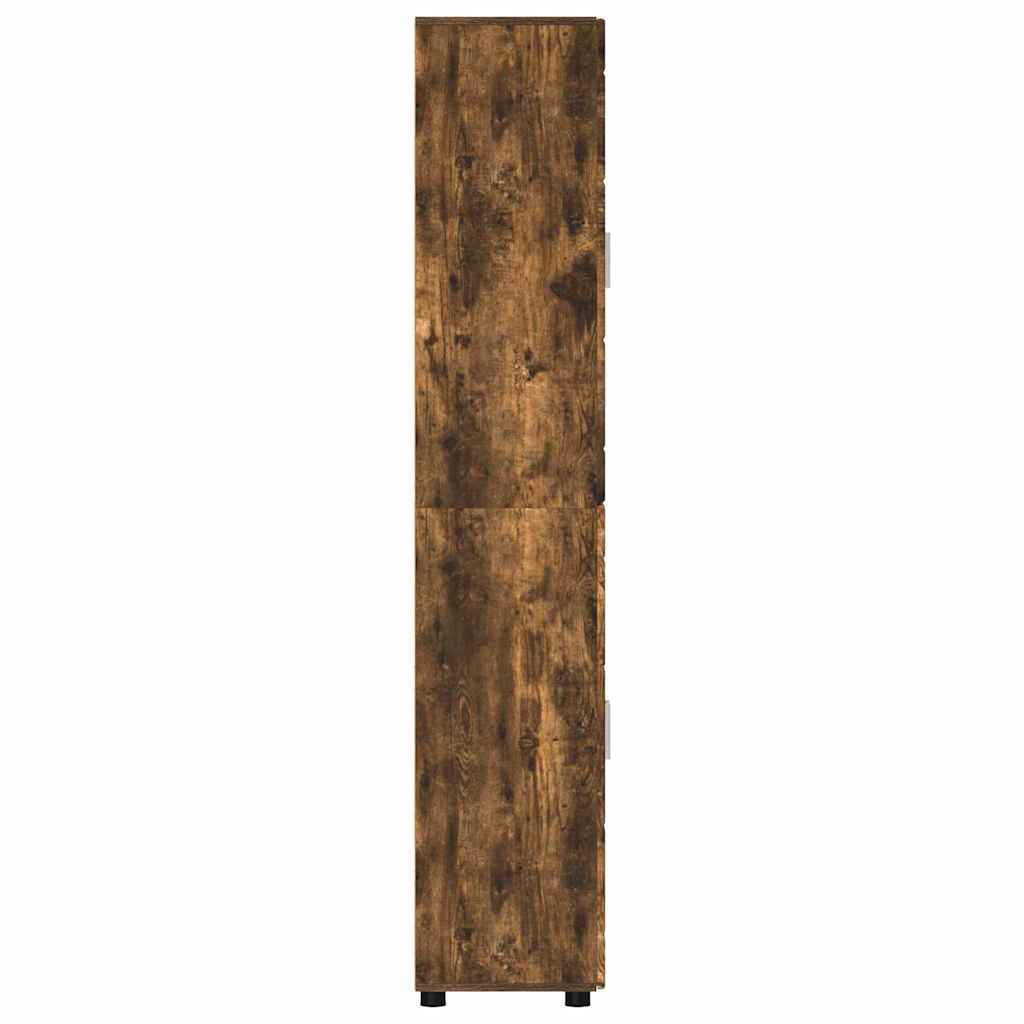 Highboard s policom FLORIN Dimljeni hrast 60 x 35 x 182 cm