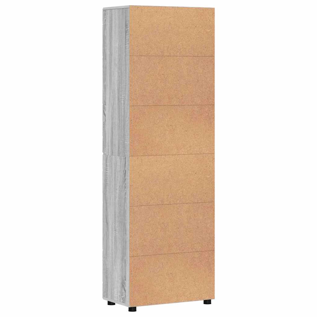 Highboard FLORIN Siva Sonoma 60 x 35 x 182 cm Konstruirano drvo