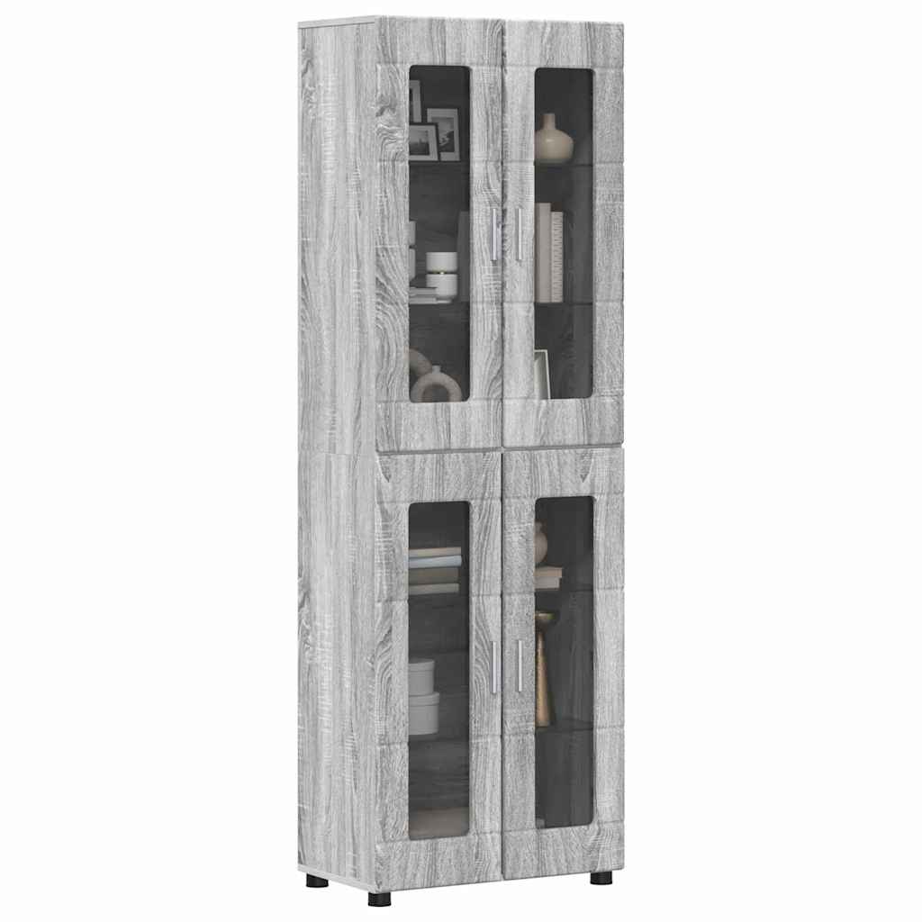 Highboard FLORIN Siva Sonoma 60 x 35 x 182 cm Konstruirano drvo