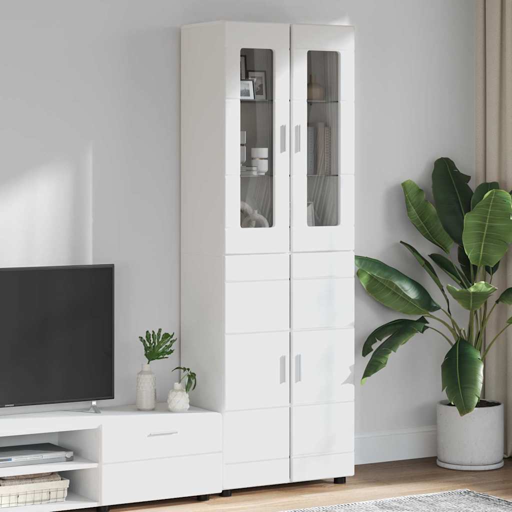 Highboard FLORIN Bijelo 60 x 35 x 182 cm Konstruirano drvo