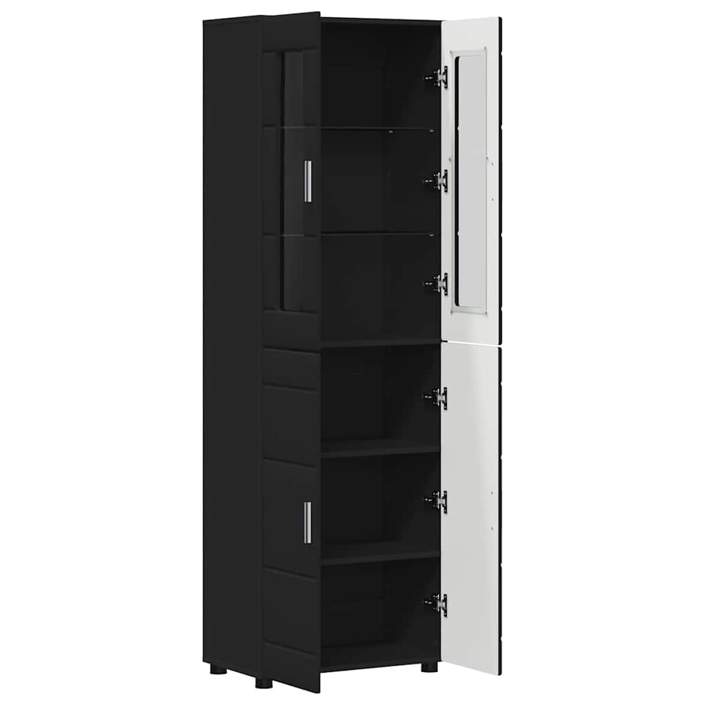 Highboard FLORIN Crna 60 x 35 x 182 cm Konstruirano drvo