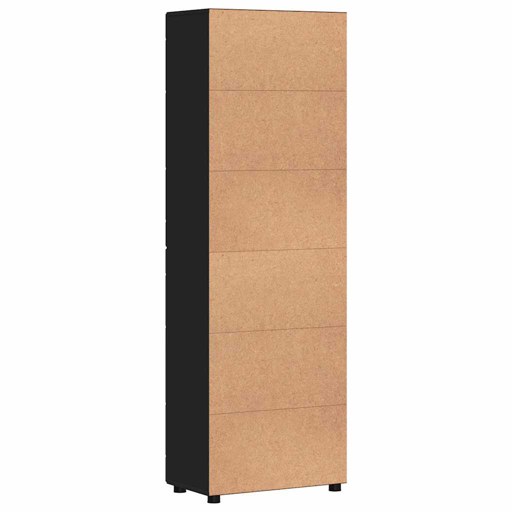 Highboard FLORIN Crna 60 x 35 x 182 cm Konstruirano drvo