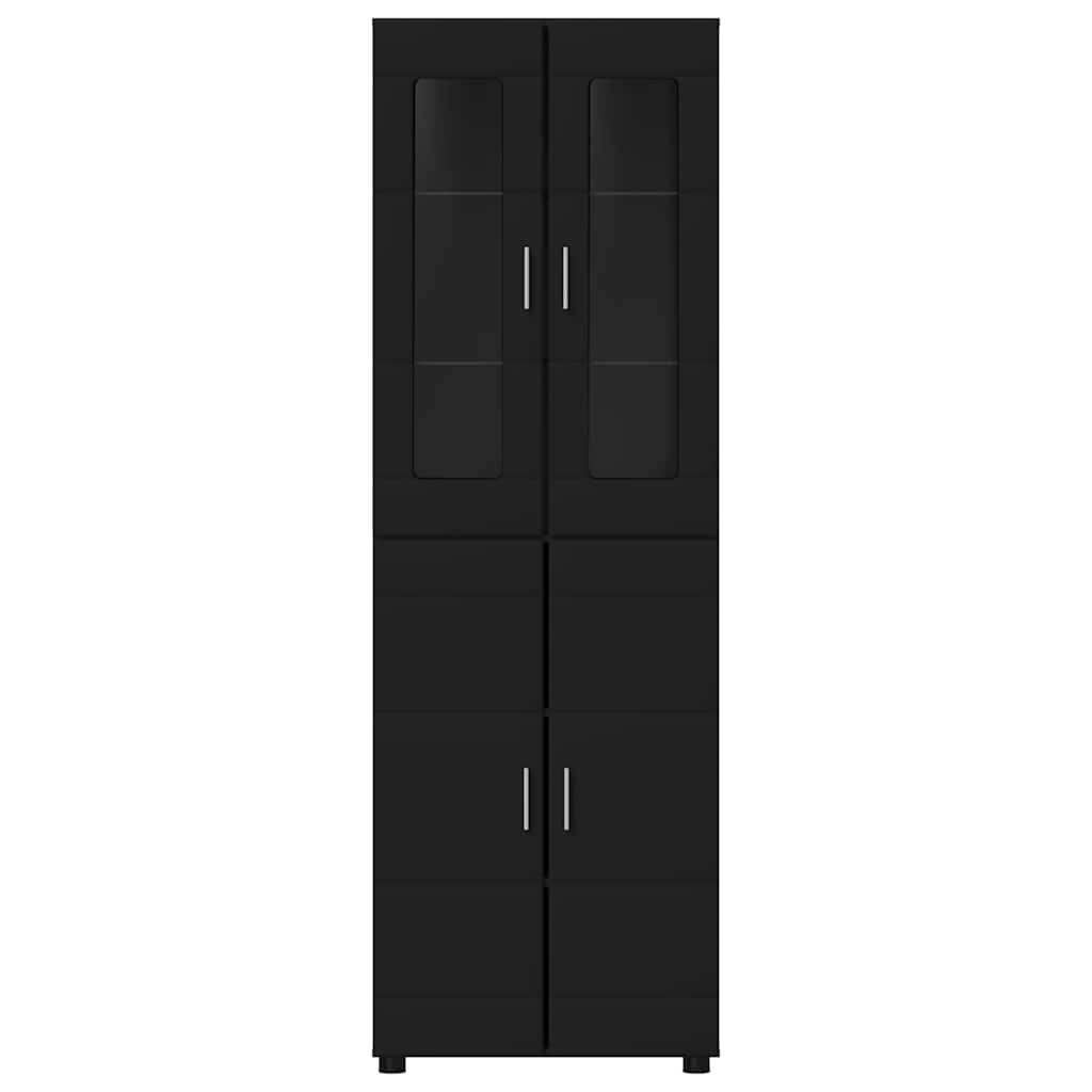 Highboard FLORIN Crna 60 x 35 x 182 cm Konstruirano drvo